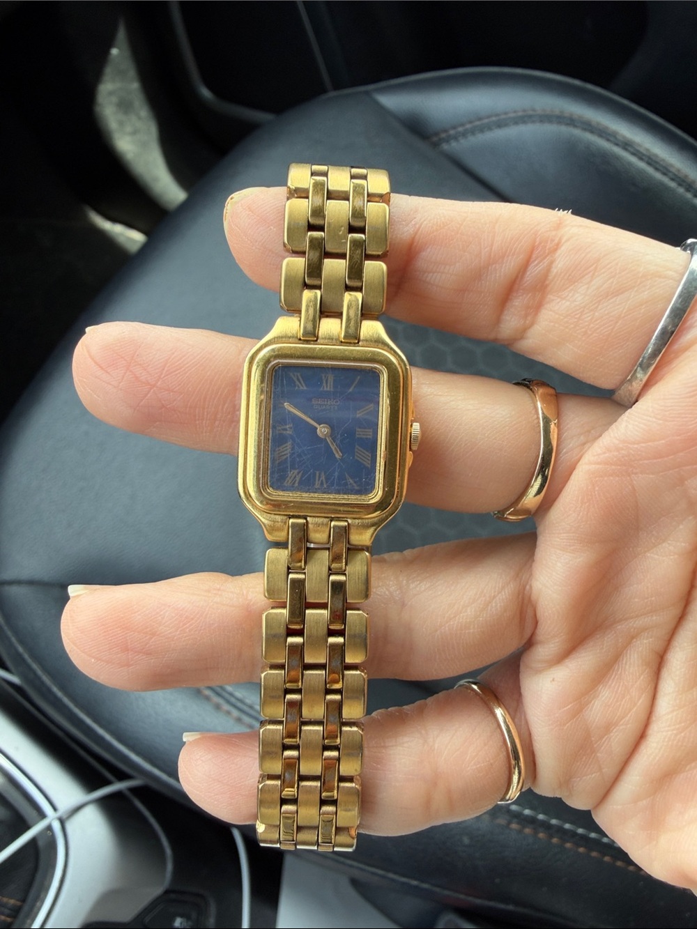 Vintage Seiko quartz gold watch